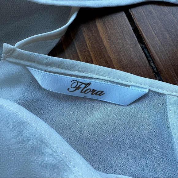 Flora Rosette Ruffle Slip Dress NWT - Picture 5 of 7